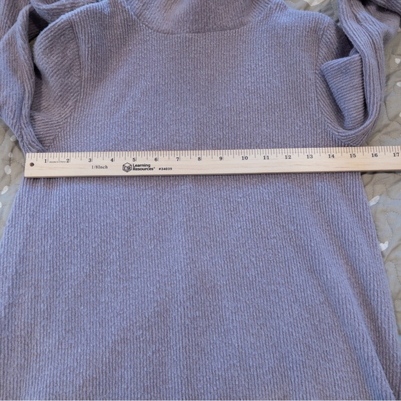 Lulus Alaina Lavender Mauve Turtleneck Ribbed Sweater Mini Dress Extra Small - Picture 9 of 10